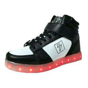 Electric Styles LED Shoes Men's Light Up Glow Sneakers High Top Bolt Rave EDM